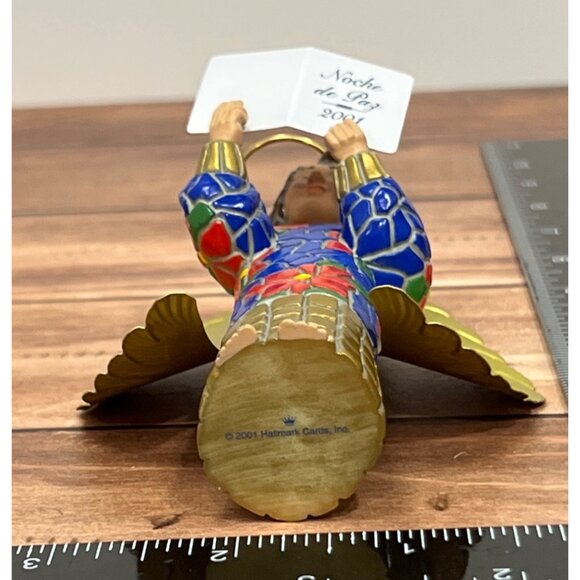 2001 HALLMARK KEEPSAKE ORNAMENT QX8192 NOCHE DE PAZ STUNNING HANDCRAFTED & BRASS - Picture 9 of 11